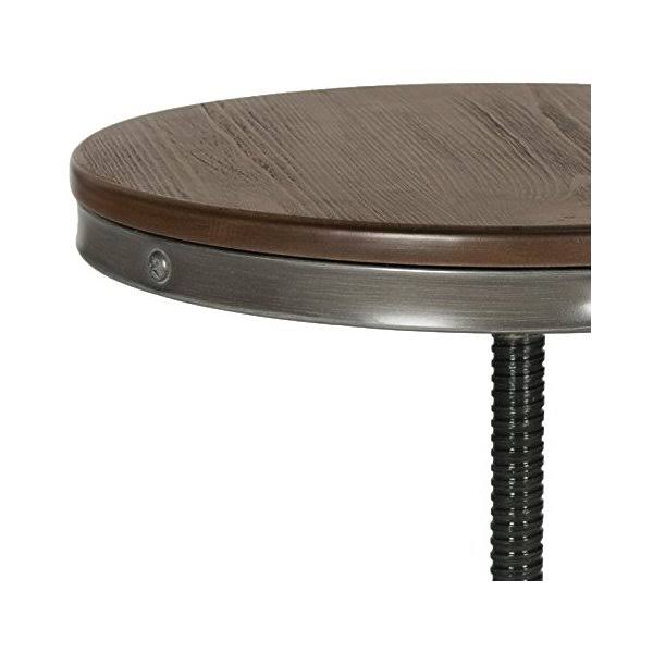 Burnt Oak Swivel Stool L984