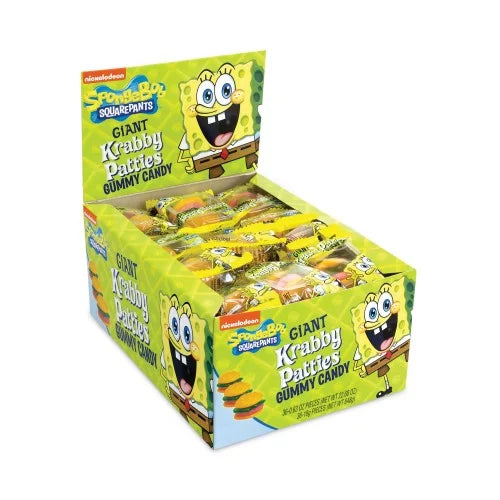 Giant Krabby Patties Gummy Candy, 0.63 oz Pack, 36/Box E16118