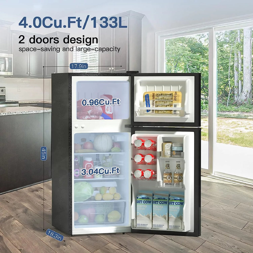 4.0 Cu.Ft Silver Compact Fridge with Freezer F34329