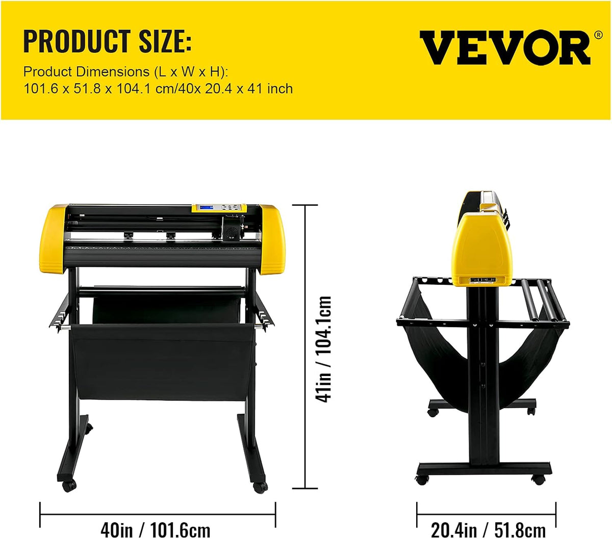 Vinyl Cutter Machine, 34 in Cutting Plotter with Floor Stand S896