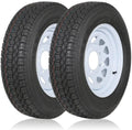 ST175/80D13 Trailer Tires with 13 White Wheel Set of 2 J184474