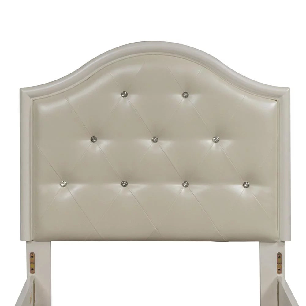 White Twin Panel Headboard D9566