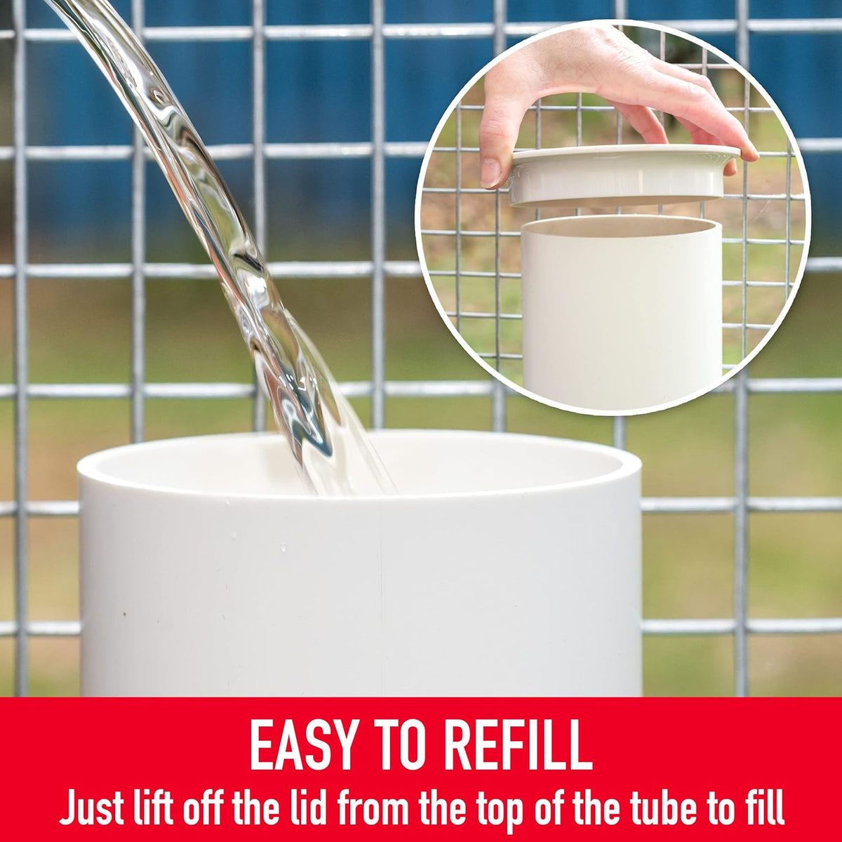 1 Gallon Automatic Chicken Waterer with Gravity-Feed Valve-Operated Cup O382