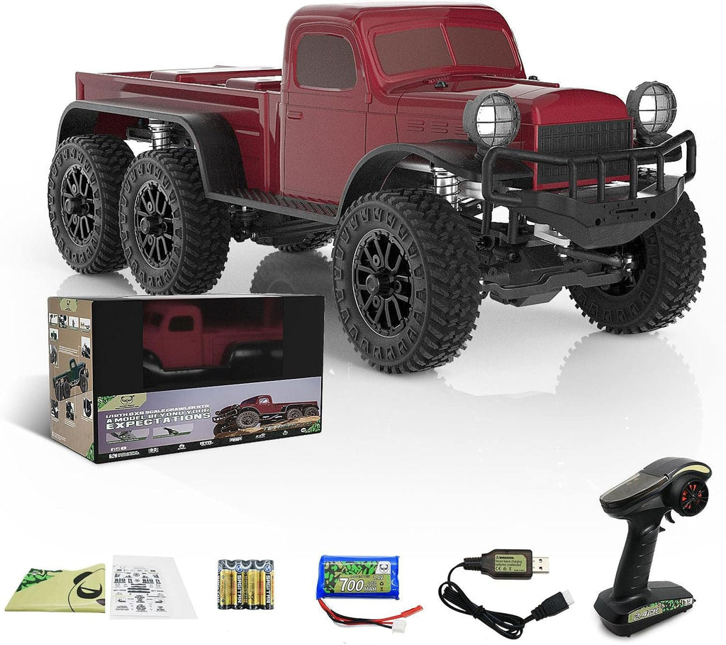 Maroon 1/18 RC Rock Crawler 6x6 RTR Remote Control Car P16533