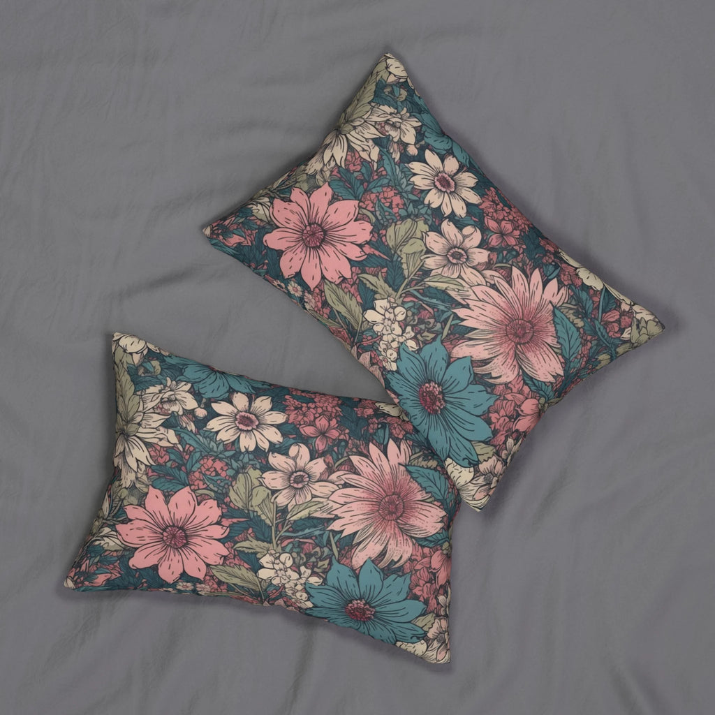 Lumbar Pillow with Jacobean Design F6053