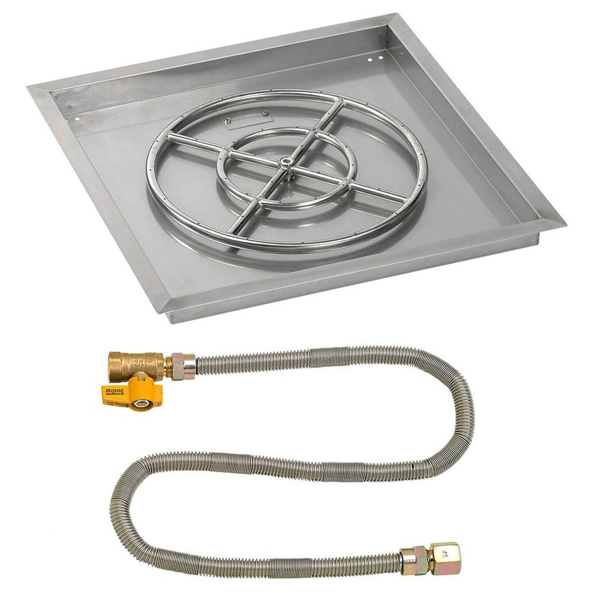 36x22 Square Drop-In Pan with Spark Ignition Kit Propane Fire Pit Ring F4424