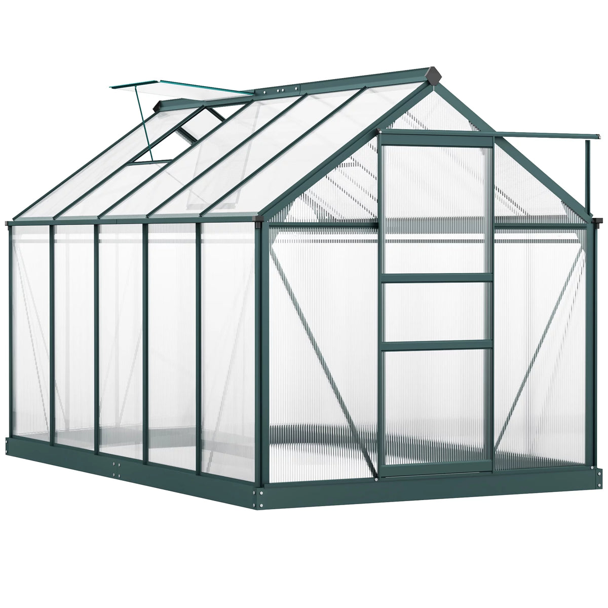 6' x 10' x 7' Polycarbonate Walk-in Greenhouse W351936