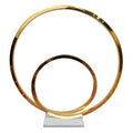 Metal Sculpture Marble Base V5719