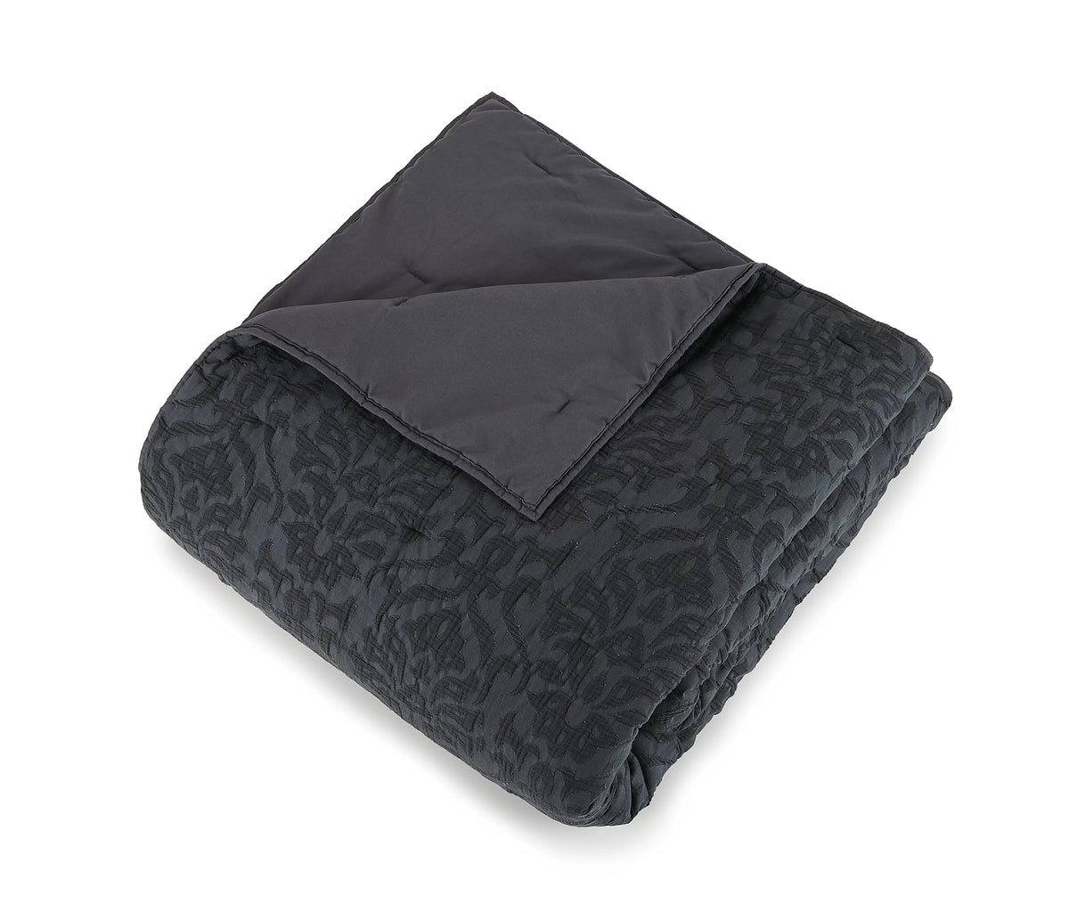 Gray Damask Cotton Quilt King J953