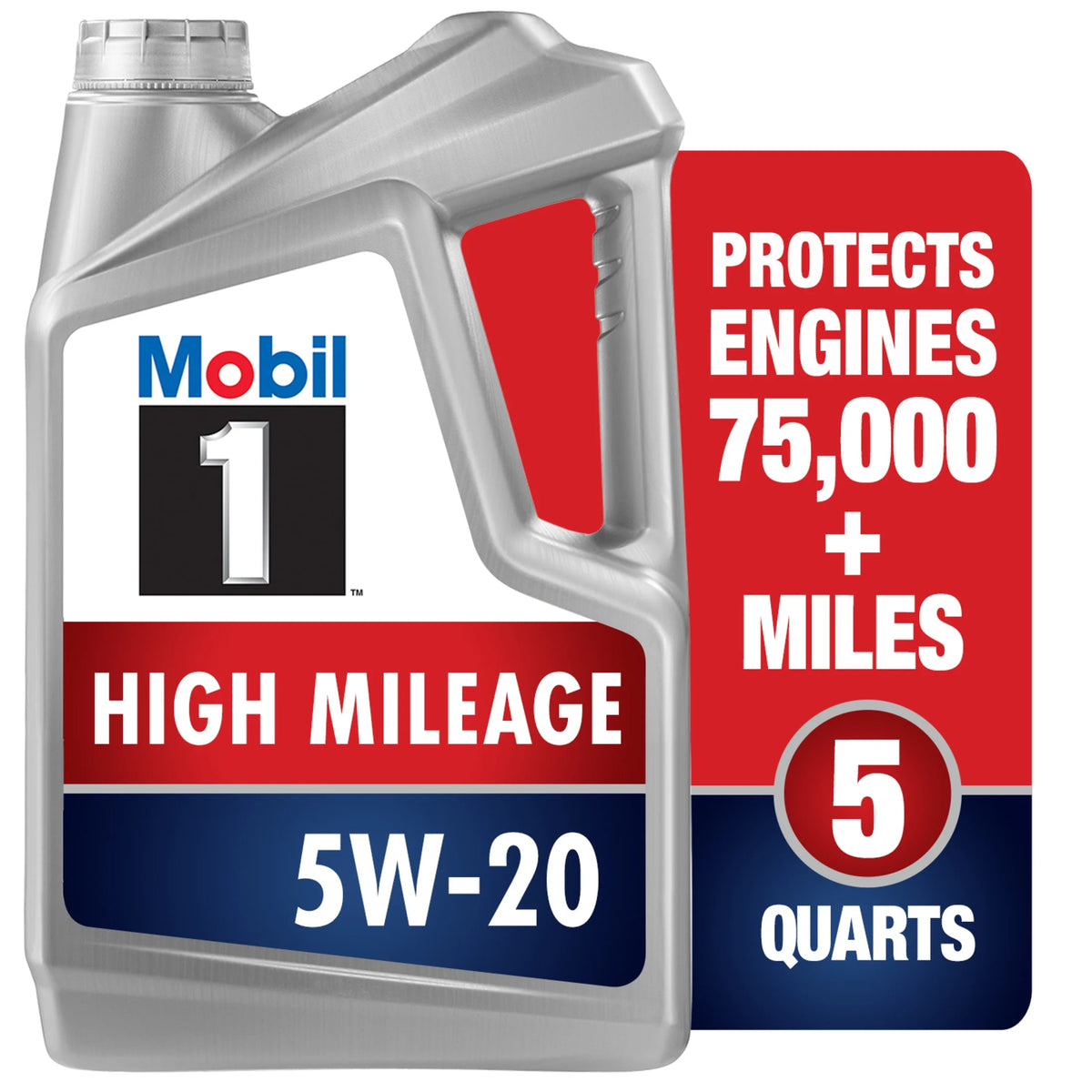 High Mileage Full Synthetic 5W-20 Motor Oil 5 Quart C4103