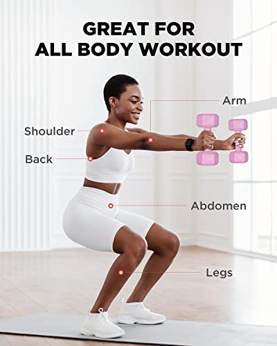 Dumbbell Sets - 5/10/15/20/25/36 lb Dumbbells Pair Hand Weights Set of 2 - Easy Grip - Arm Weights D569221