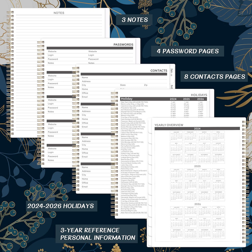 24 Month Monthly Planner, 11" x 9", Twin-Wire Binding M54191