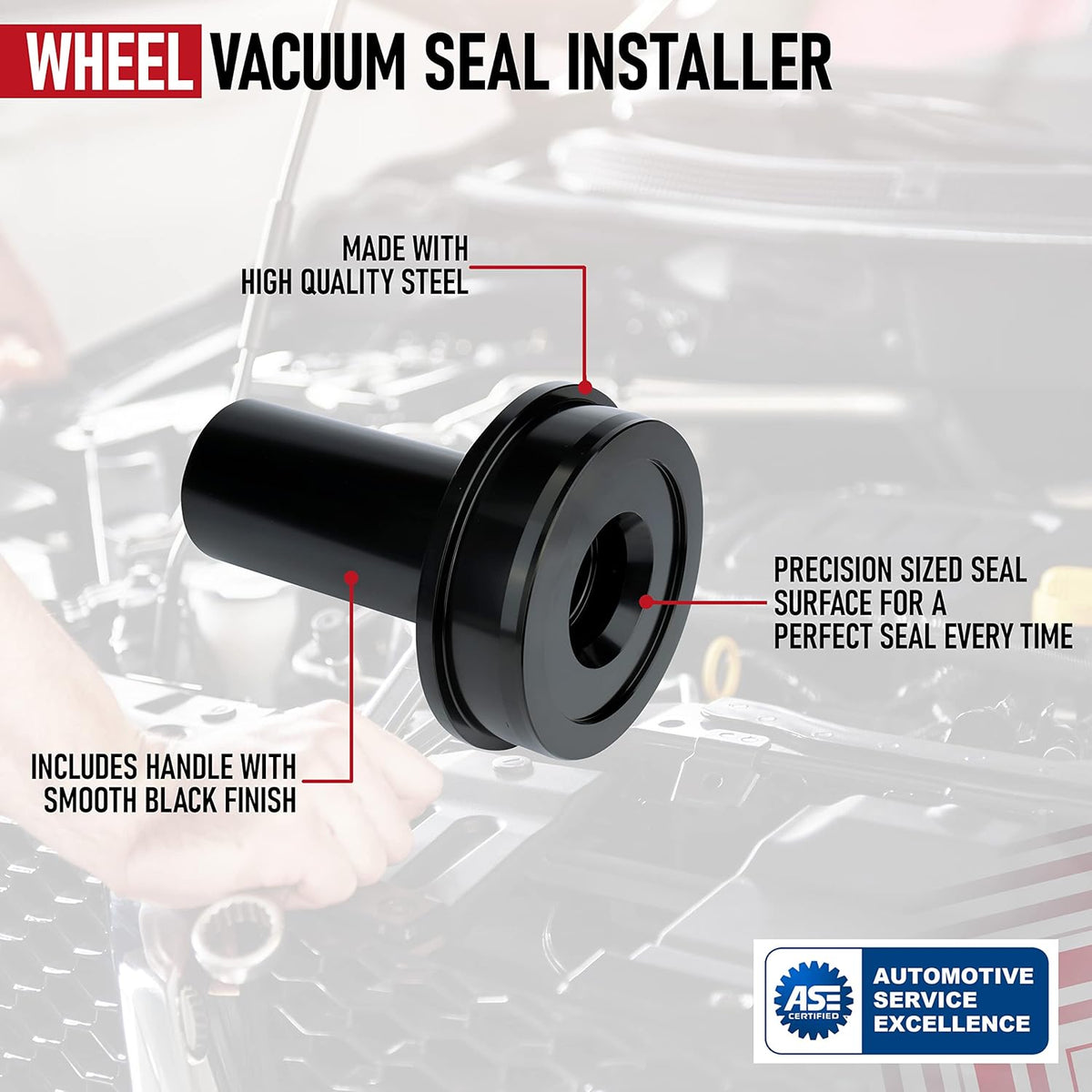 Wheel Vacuum Seal Installer Front Axle Shaft Oil Seal Tool Press Pack of 2 I181456