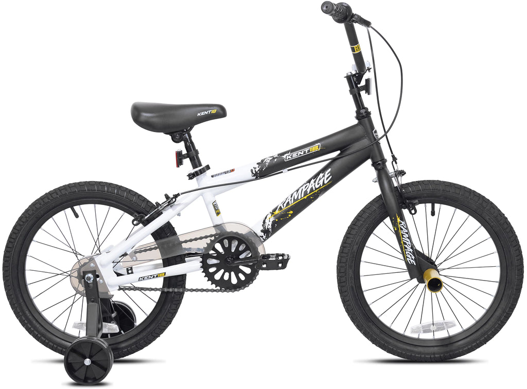 18 in. White and Black Bike A6941