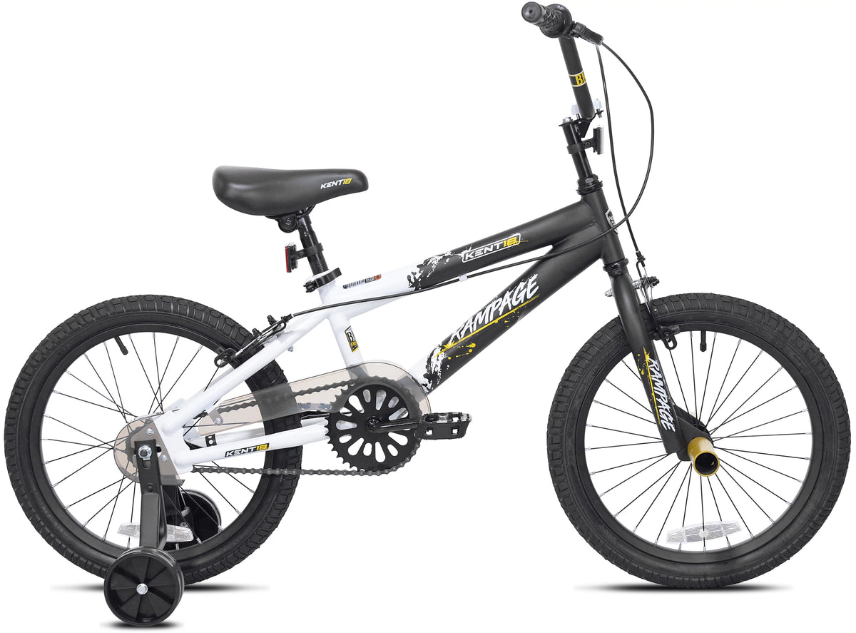 18 in. White and Black Bike A6941