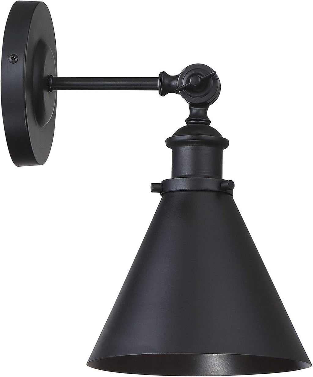 Matte Black Metal Conical Shade Wall Sconce S847415