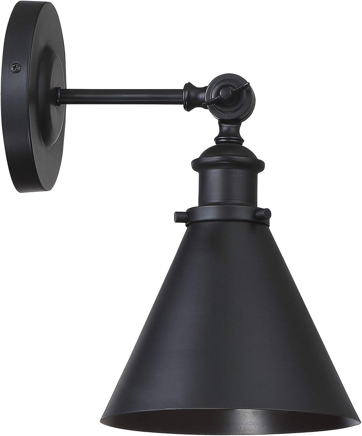 Matte Black Metal Conical Shade Wall Sconce S847415