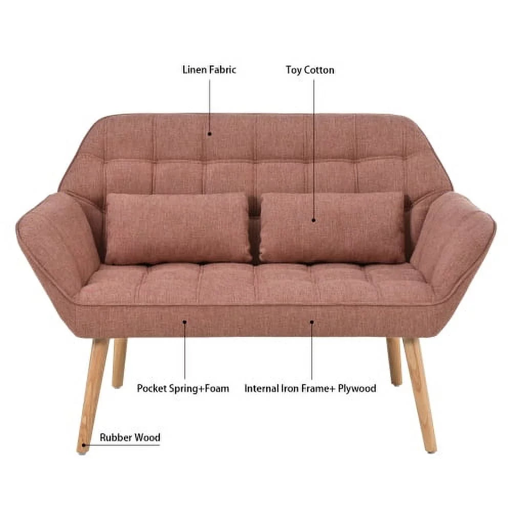 50" Loveseat Sofa with 2 Pillows Q5244