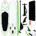 Green and White Inflatable Paddle Board Set Q203890