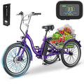 24'' 3 Wheel Electric Tricycle 500W 7-Speed K50324