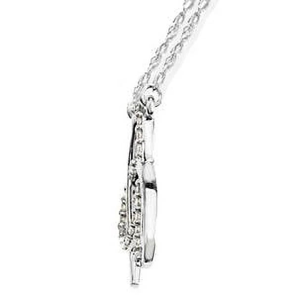 1/4ct Diamond Initial Pendant 18" Necklace 14K White Gold G73319