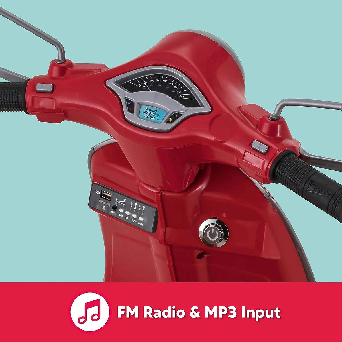Red 6 Volt Electric Ride-on Scooter E870