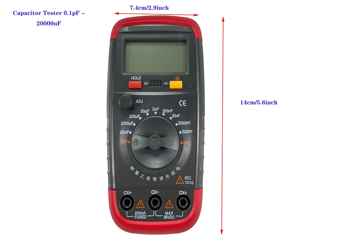 Handheld Digital Capacitor Tester with LCD Display X878