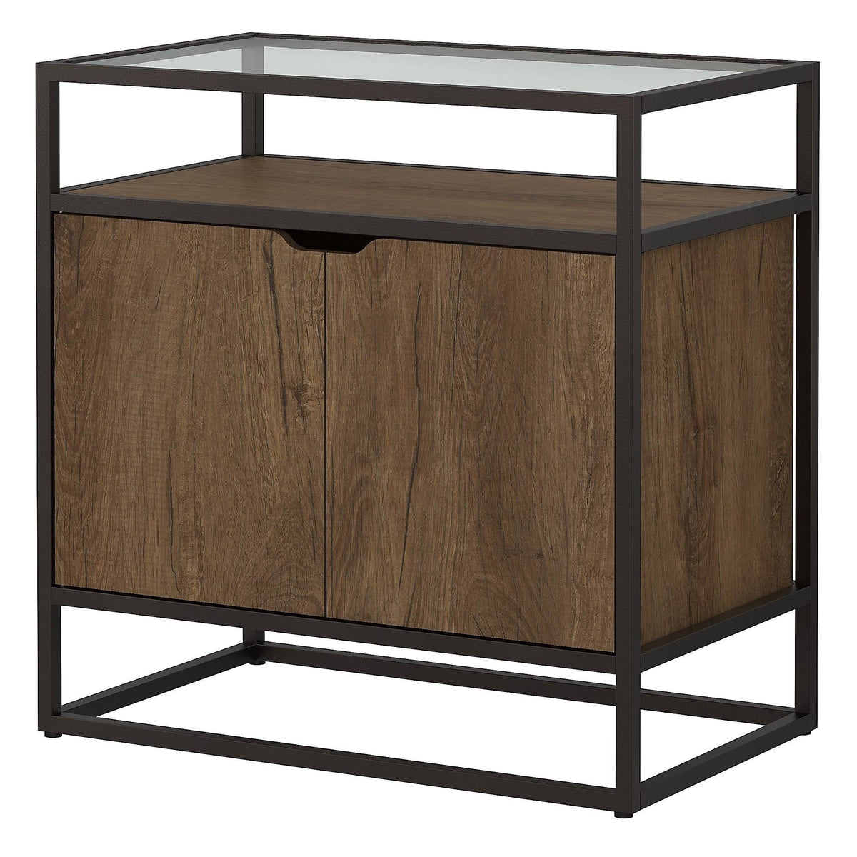 Small Storage Cabinet with Doors in Rustic Brown J577757