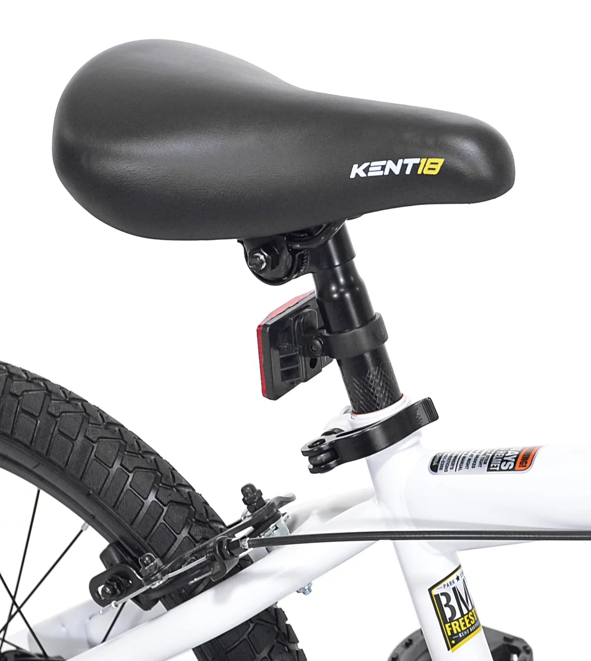 18 in. White and Black Bike A6941