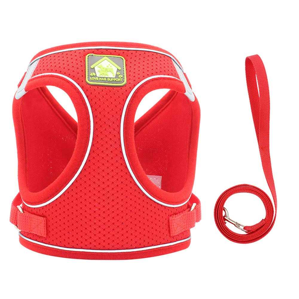 No-Pull Soft Mesh Reflective Adjustable Dog Harness and Leash Set S642791