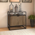 Small Storage Cabinet with Doors in Rustic Brown J577757