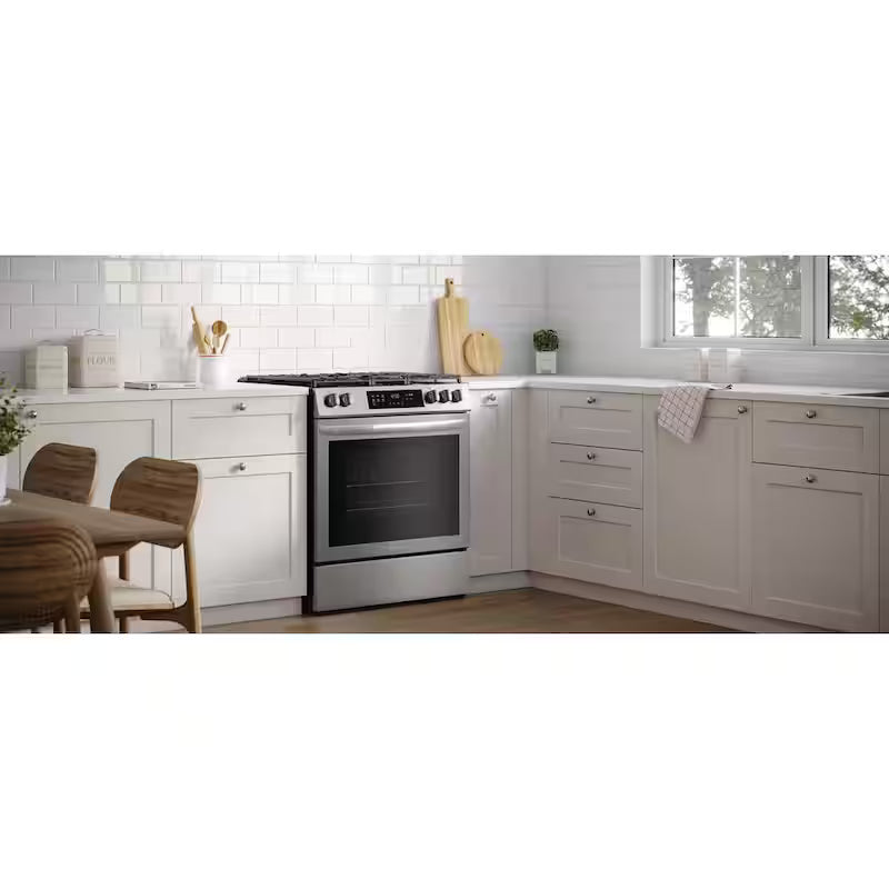 5 Burners Slide-In Gas Range with Convection in Stainless Steel Y704497