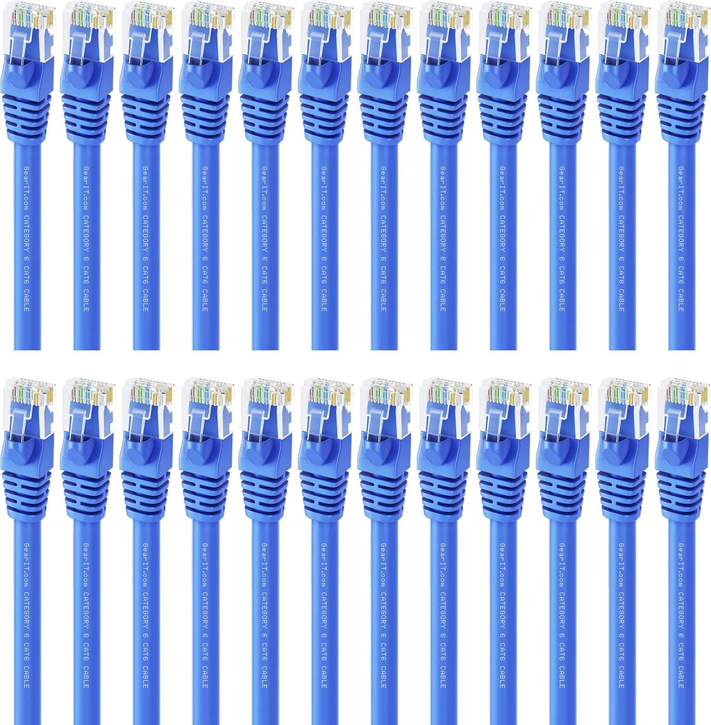 Cat 6 Ethernet Cable 3 ft 24-Pack Blue P2240