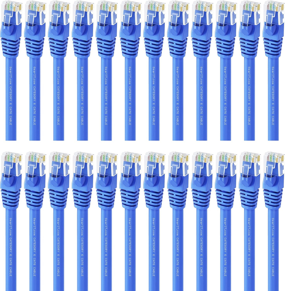 Cat 6 Ethernet Cable 3 ft 24-Pack Blue P2240