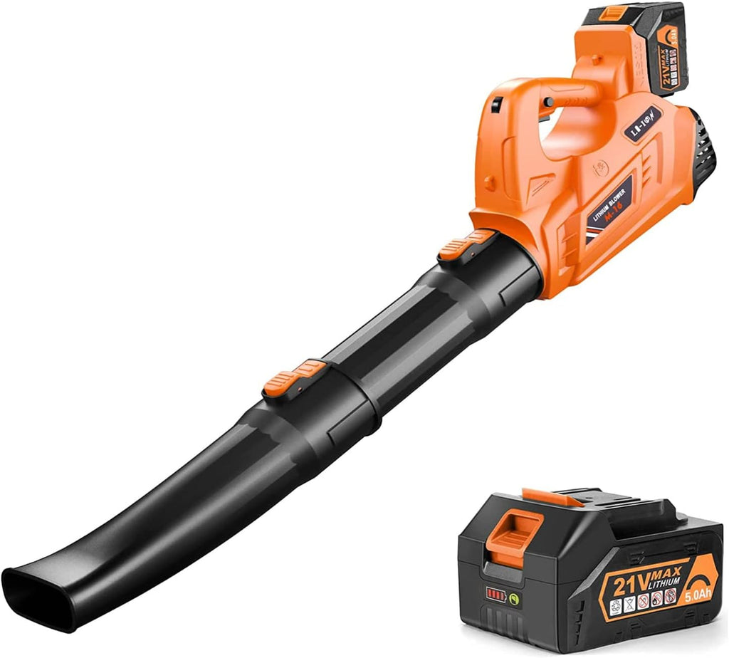 Cordless Leaf Blower, 320 CFM 180 MPH 5.0Ah Battery Operated Y5323