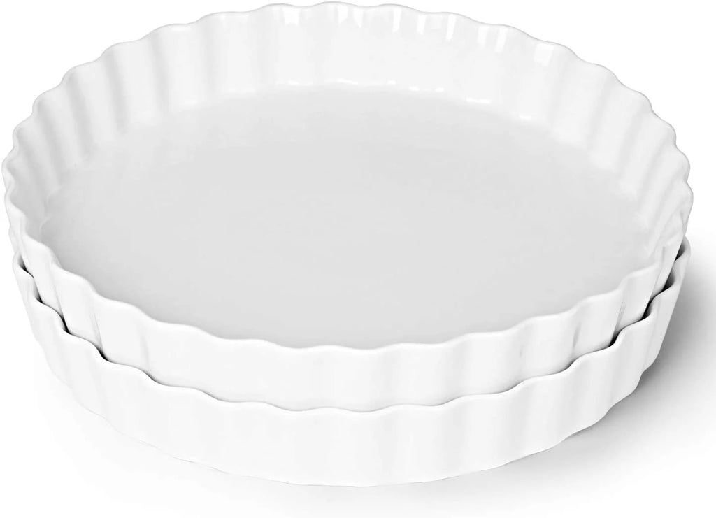Ceramic Round Pie Pans Oven Safe 11 Inches Set of 2 P845330