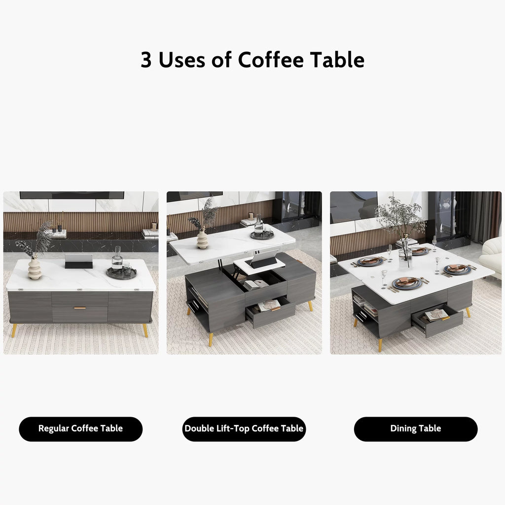 Double Lift Top Coffee Table with 4 Drawers G90996