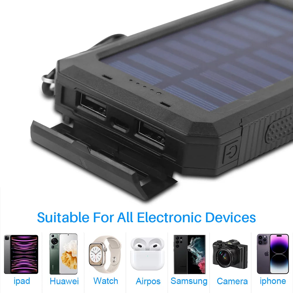 20000mAh Solar Power Bank with Dual USB Ports F980