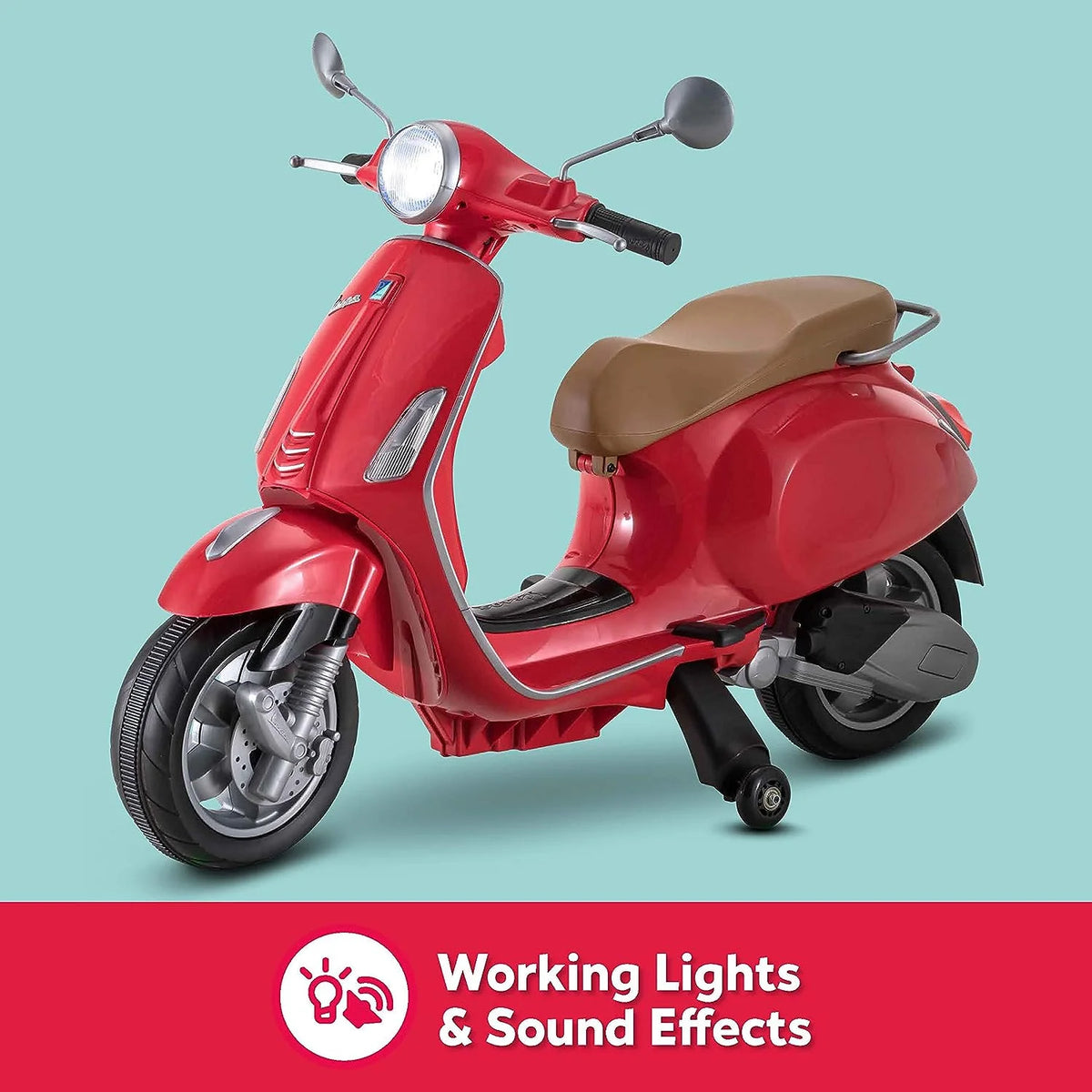 Red 6 Volt Electric Ride-on Scooter E870