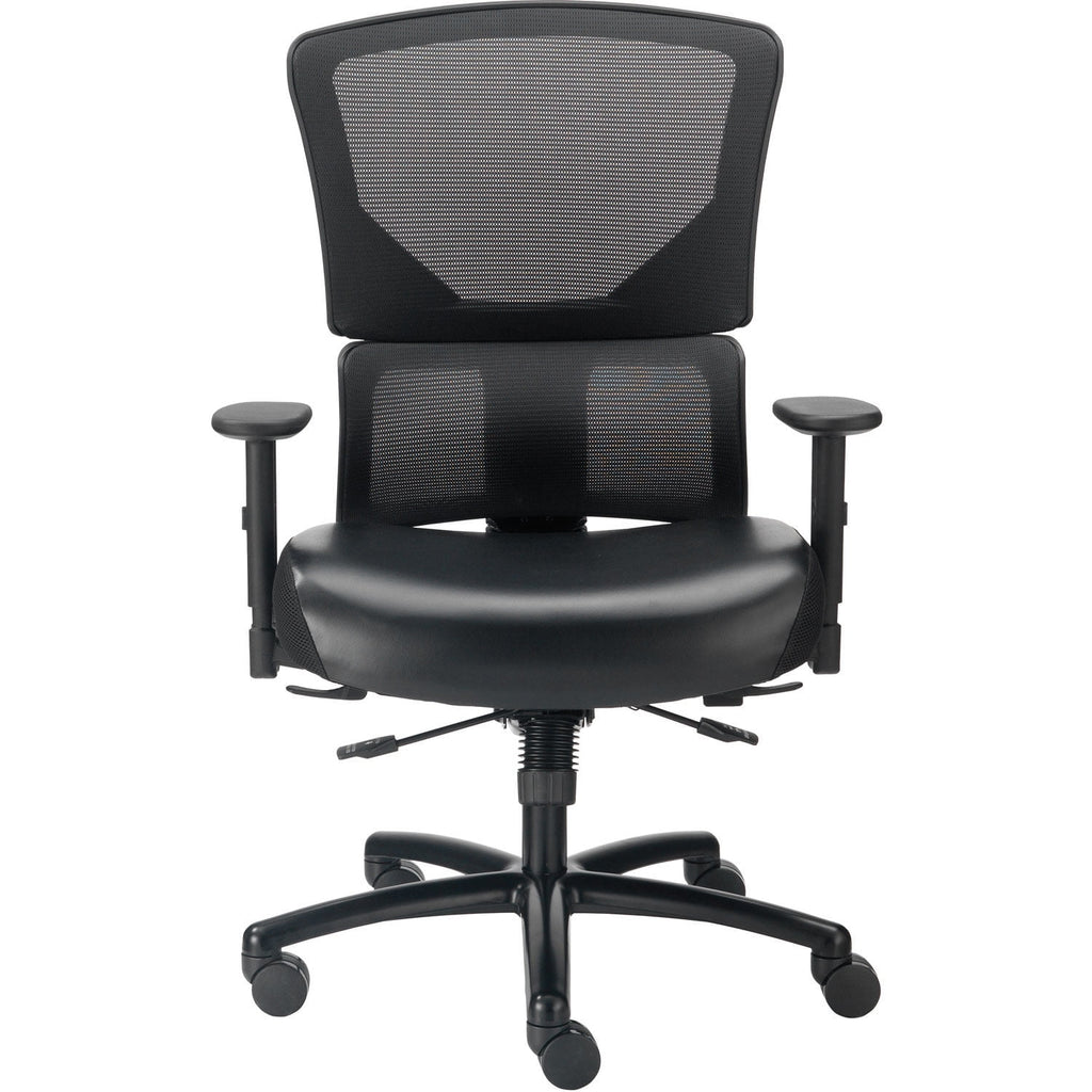 Black Mesh Back Chair with Synthetic Leather X4483