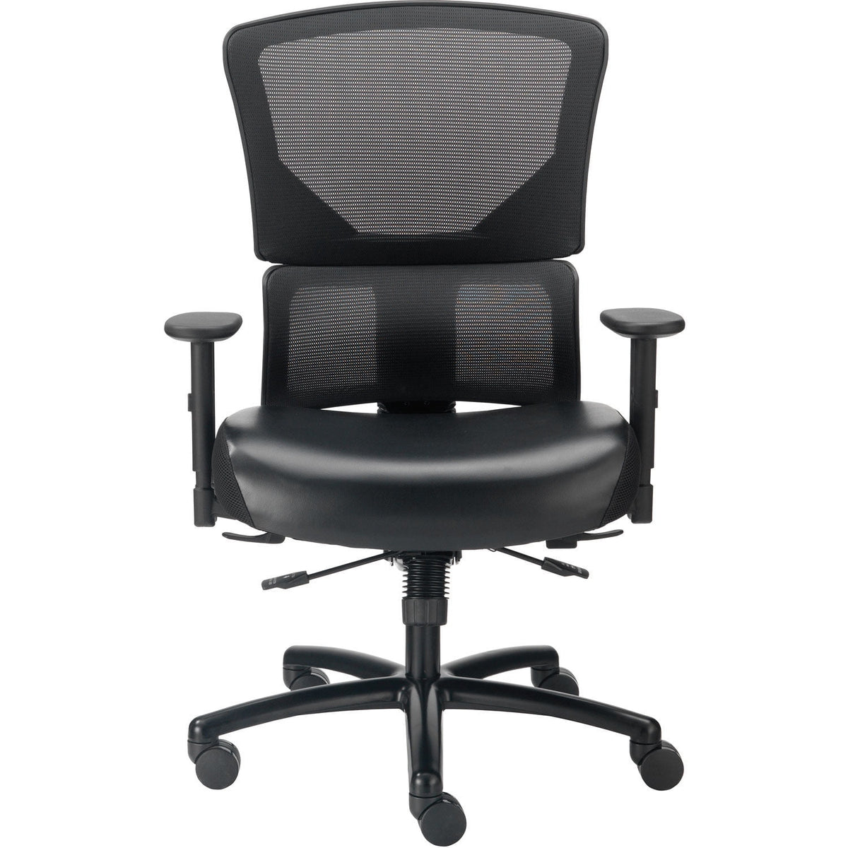 Black Mesh Back Chair with Synthetic Leather X4483