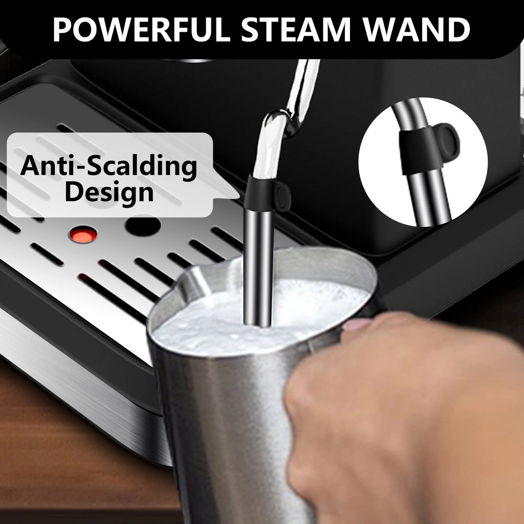 20 Bar Stainless Steel Espresso Machine with Milk Frother E68799
