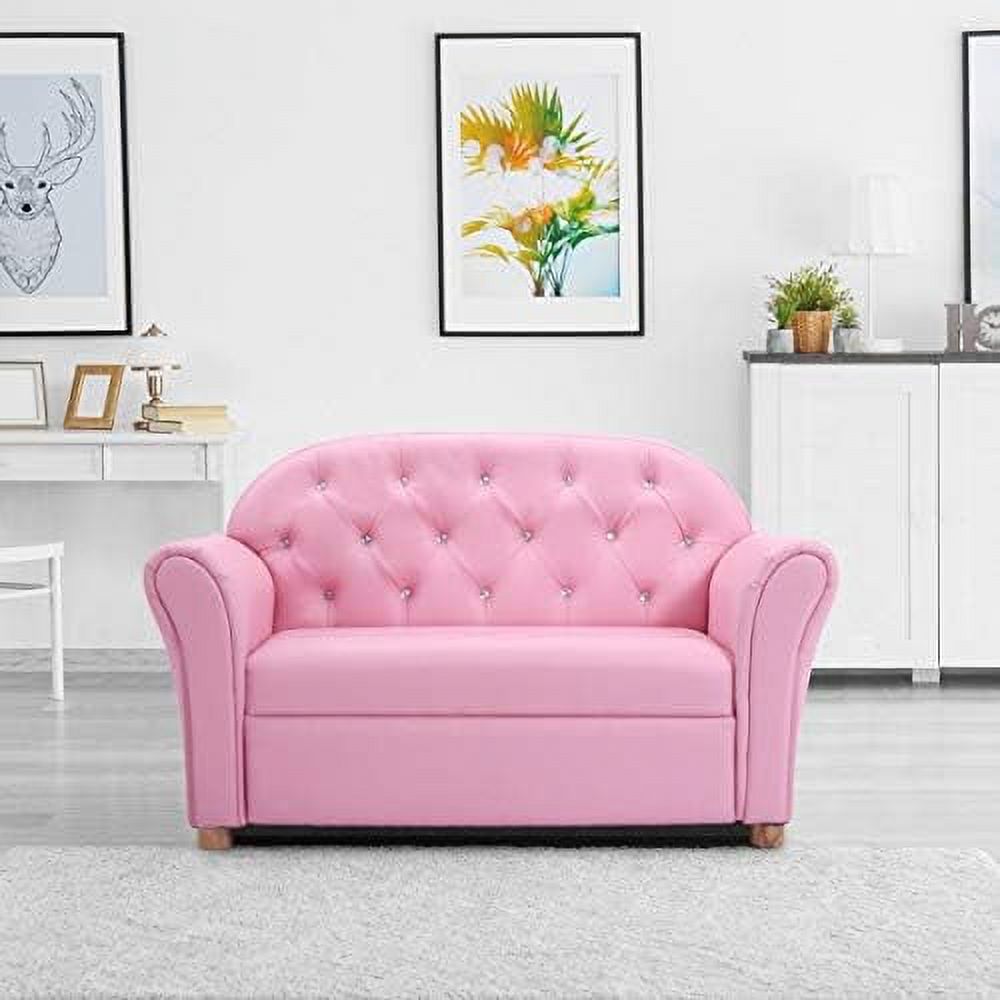 Pink PU Leather Armrest Chair Sofa Z6594