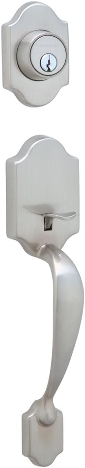 Satin Nickel Exterior Handleset with Deadbolt Pack of 2 D176501