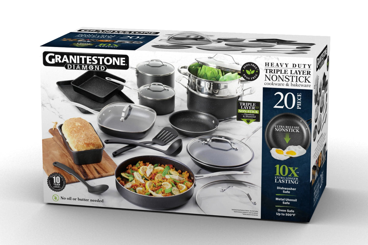 20 Piece Nonstick Blue Cookware Bakeware Set J312919