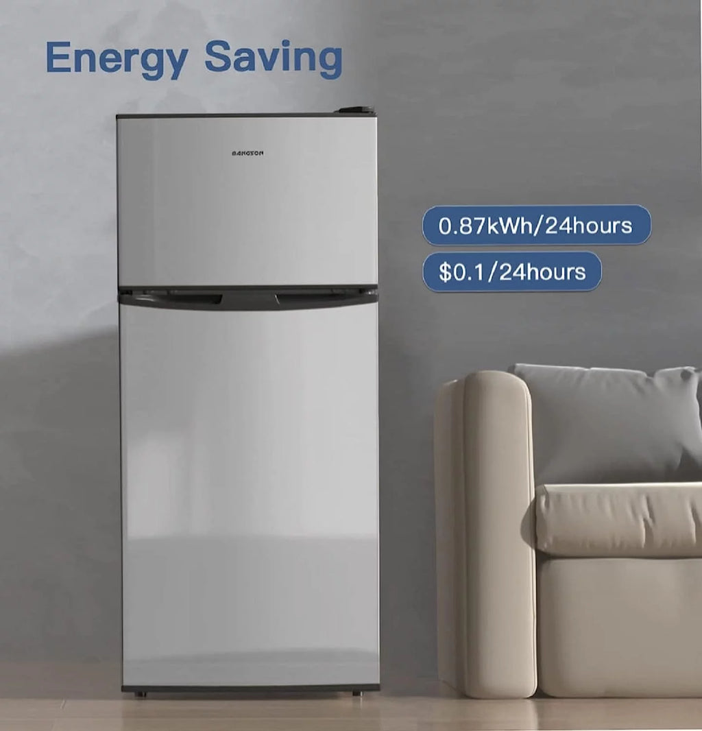 4.0 Cu.Ft Silver Compact Fridge with Freezer F34329