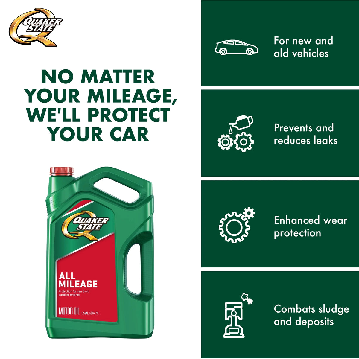 10W-40 Motor Oil, 5 Quart S559530