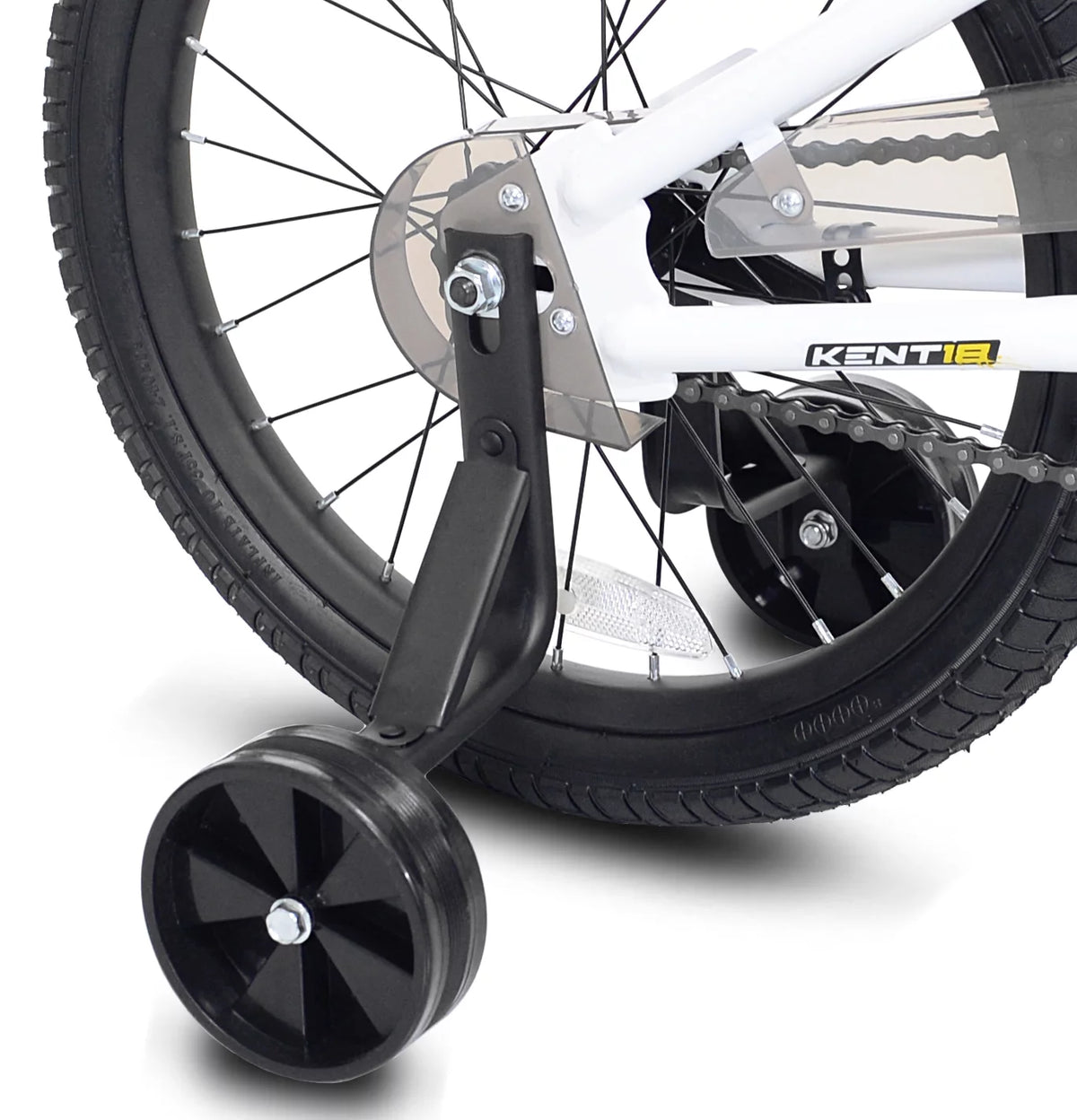 18 in. White and Black Bike A6941