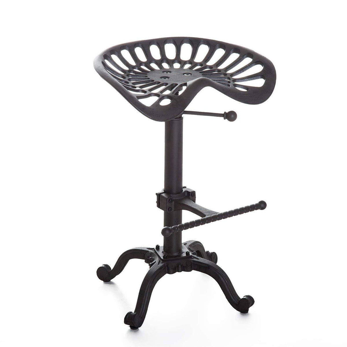 Rustic Industrial Farmhouse Tractor Seat Adjustable Bar Stool N679