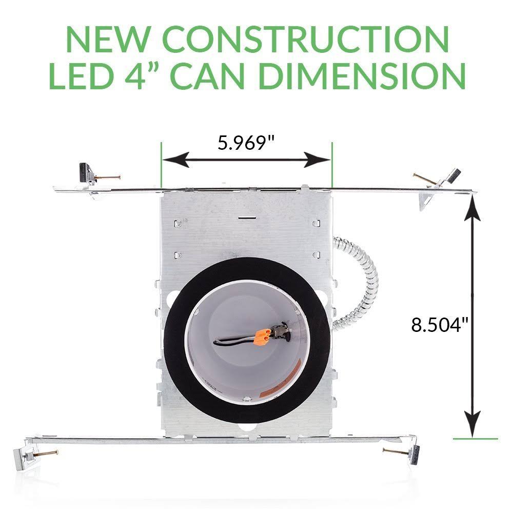 10 Pack 4x22 LED Can Recessed Light Housing I54165